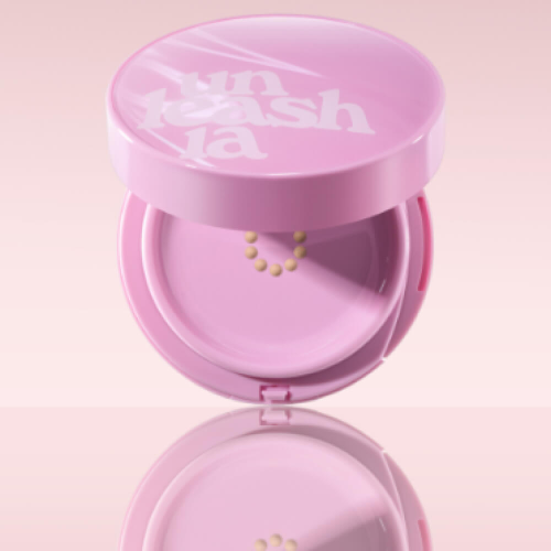 Увлажняющий кушон с сияющим финишем unleashia dont touch glass pink cushion spf50+ pa++++ 25n.