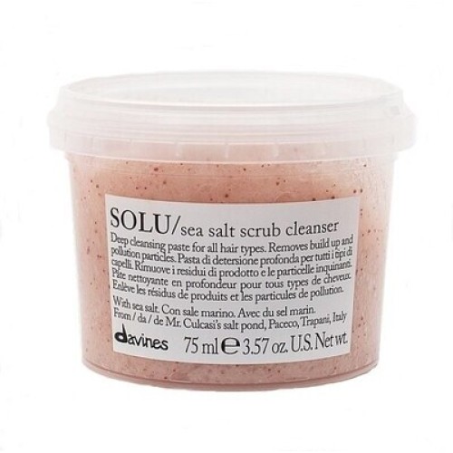 Davines Solu/Sea Salt Scrub Cleanser For Deep Cleansing Of All Hair Types 75 Ml