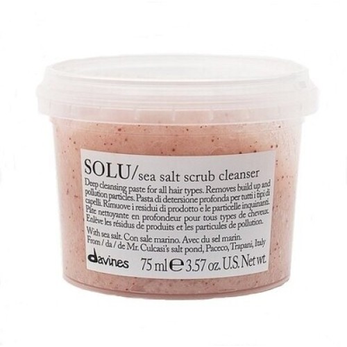 Скраб Для Кожи Головы Davines Solu/Sea Salt Scrub Cleanser Для Глубокого Очищения Всех Типов Волос 75 Мл