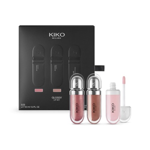 Kiko Milano Glossy Lip Set (17, 20 And 01 Plumper)