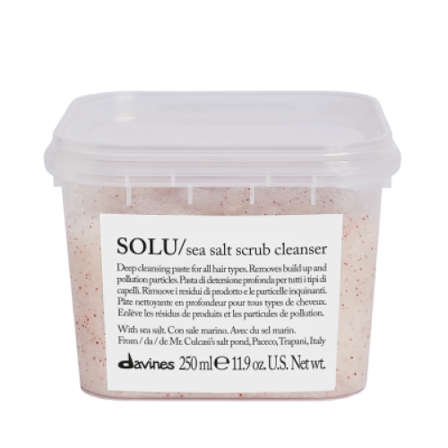 Davines Solu/Sea Salt Scrub Cleanser For Deep Cleansing Of All Hair Types 250 Ml