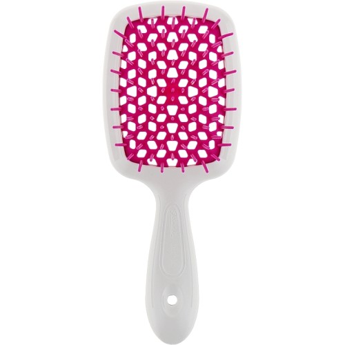 Расческа Маленькая Janeke Superbrush Small Белая Основа/Цветные Зубчики 56sp234 (Fux - Фуксия)